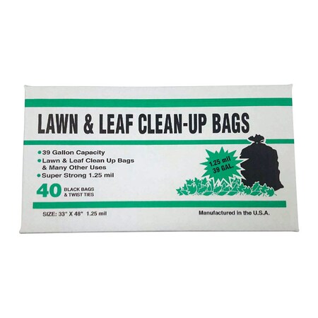 Primrose Plastics Primrose Plastics 39 gal Lawn and Leaf Bags Twist Ties 40 pk 1.25 mil 39125